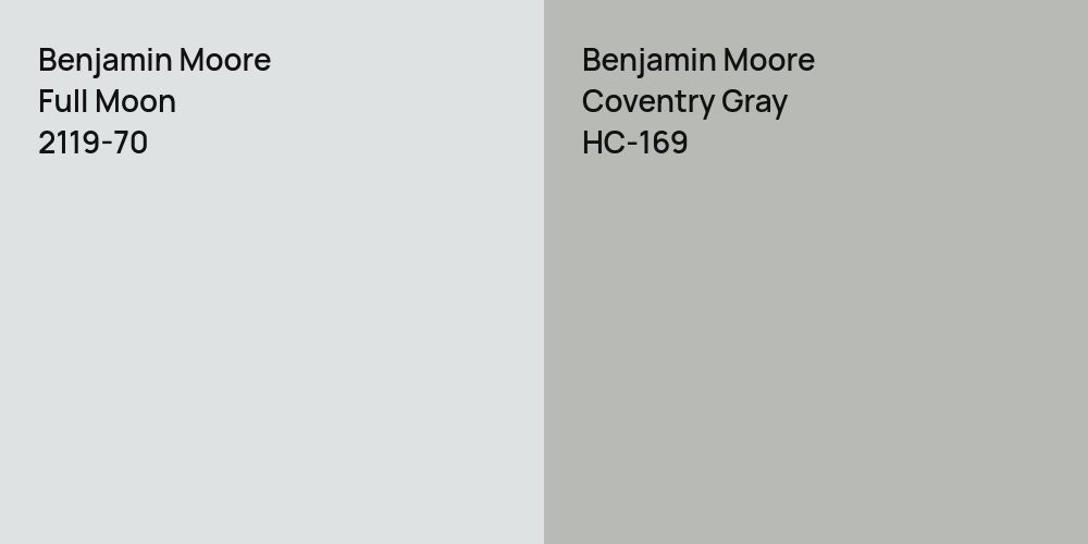 Benjamin Moore Full Moon vs. Benjamin Moore Coventry Gray