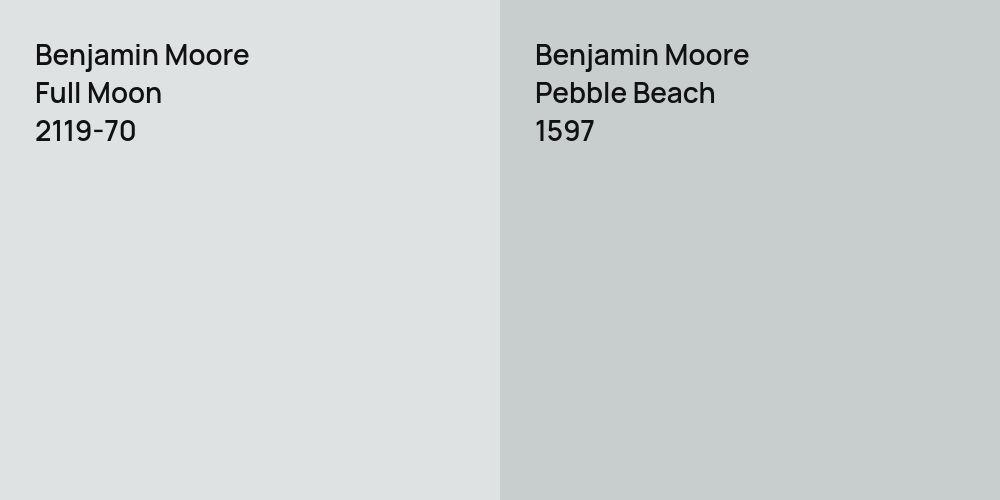 Benjamin Moore Full Moon vs. Benjamin Moore Pebble Beach