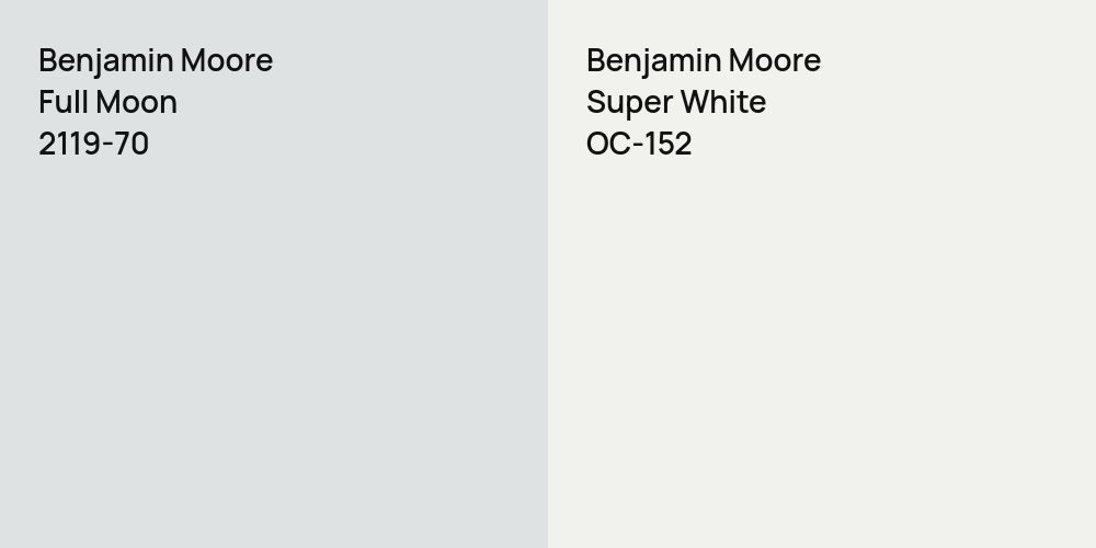 Benjamin Moore Full Moon vs. Benjamin Moore Super White