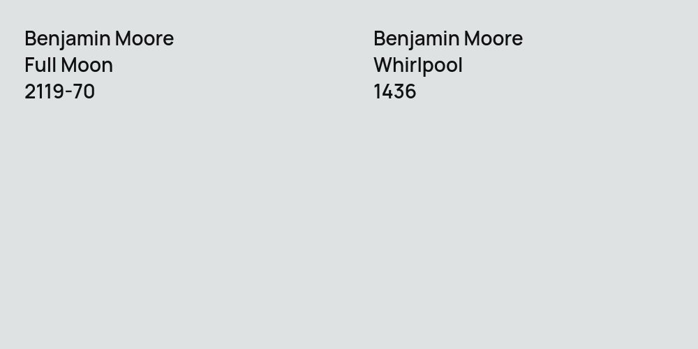 Benjamin Moore Full Moon vs. Benjamin Moore Whirlpool