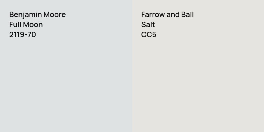 Benjamin Moore Full Moon vs. Farrow and Ball Salt