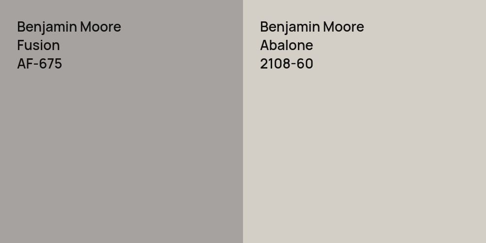 Benjamin Moore Fusion vs. Benjamin Moore Abalone