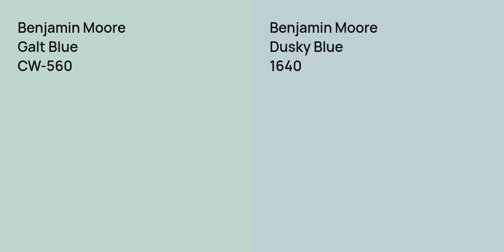 Benjamin Moore Galt Blue vs. Benjamin Moore Dusky Blue