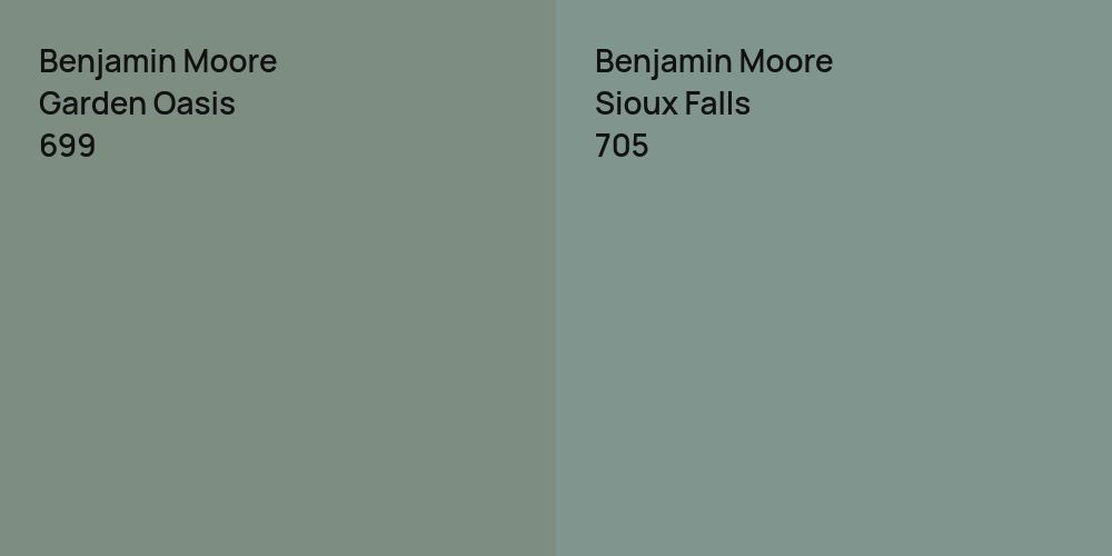 Benjamin Moore Garden Oasis vs. Benjamin Moore Sioux Falls