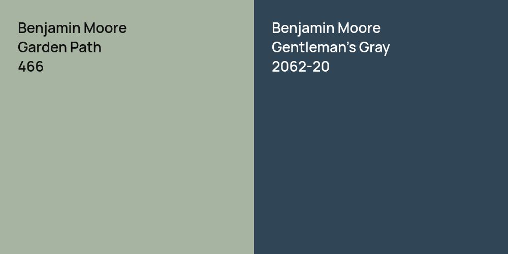 Benjamin Moore Garden Path vs. Benjamin Moore Gentleman's Gray