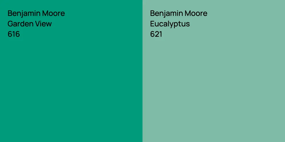 Benjamin Moore Garden View vs. Benjamin Moore Eucalyptus