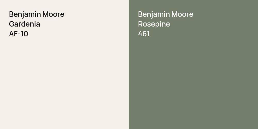 Benjamin Moore Gardenia vs. Benjamin Moore Rosepine