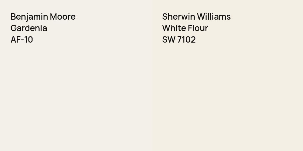 Benjamin Moore Gardenia vs. Sherwin Williams White Flour