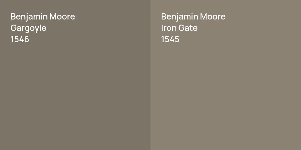 Benjamin Moore Gargoyle vs. Benjamin Moore Iron Gate