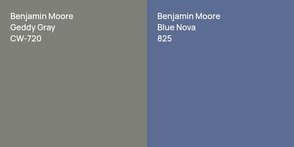 Benjamin Moore Geddy Gray vs. Benjamin Moore Blue Nova