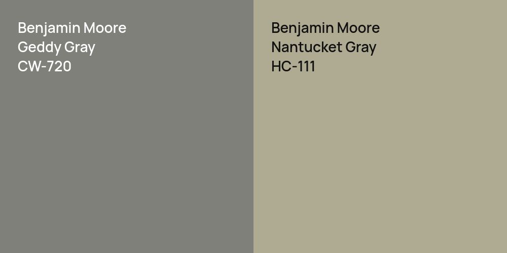 Benjamin Moore Geddy Gray vs. Benjamin Moore Nantucket Gray