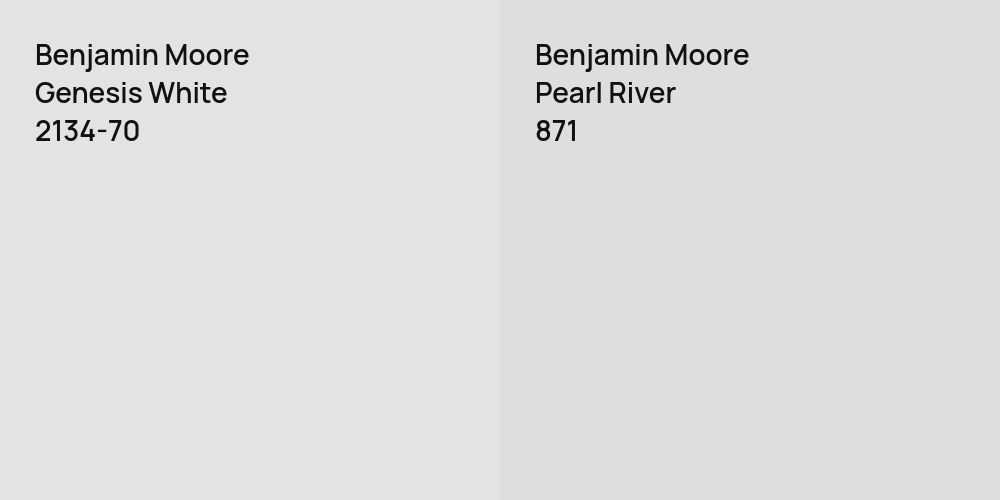 Benjamin Moore Genesis White vs. Benjamin Moore Pearl River