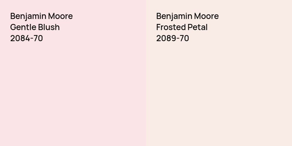 Benjamin Moore Gentle Blush vs. Benjamin Moore Frosted Petal