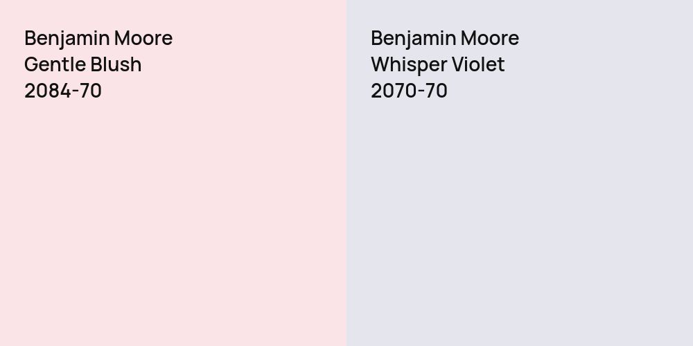 Benjamin Moore Gentle Blush vs. Benjamin Moore Whisper Violet