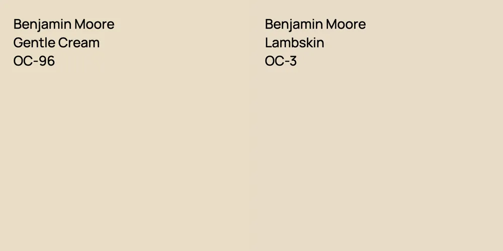 Benjamin Moore Gentle Cream vs. Benjamin Moore Lambskin