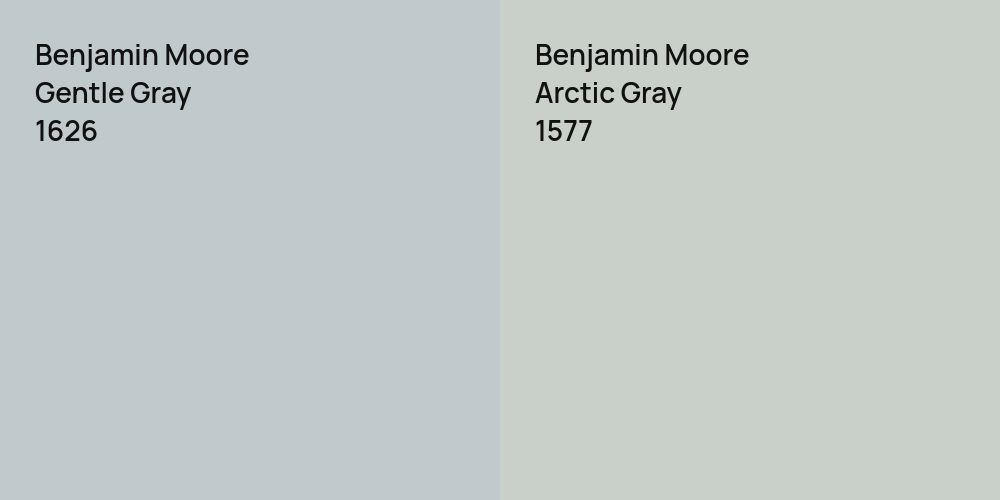 Benjamin Moore Gentle Gray vs. Benjamin Moore Arctic Gray