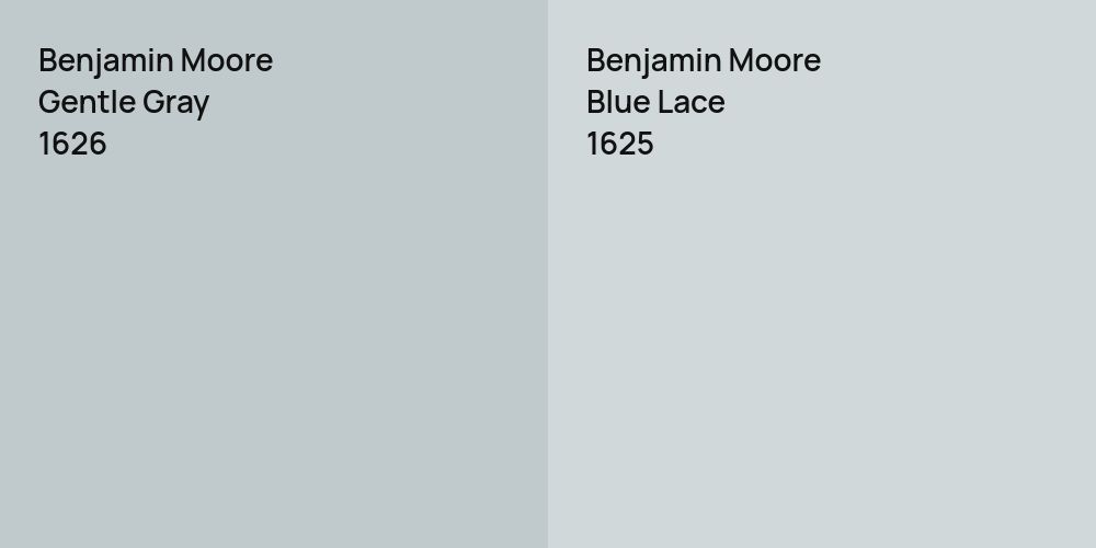 Benjamin Moore Gentle Gray vs. Benjamin Moore Blue Lace