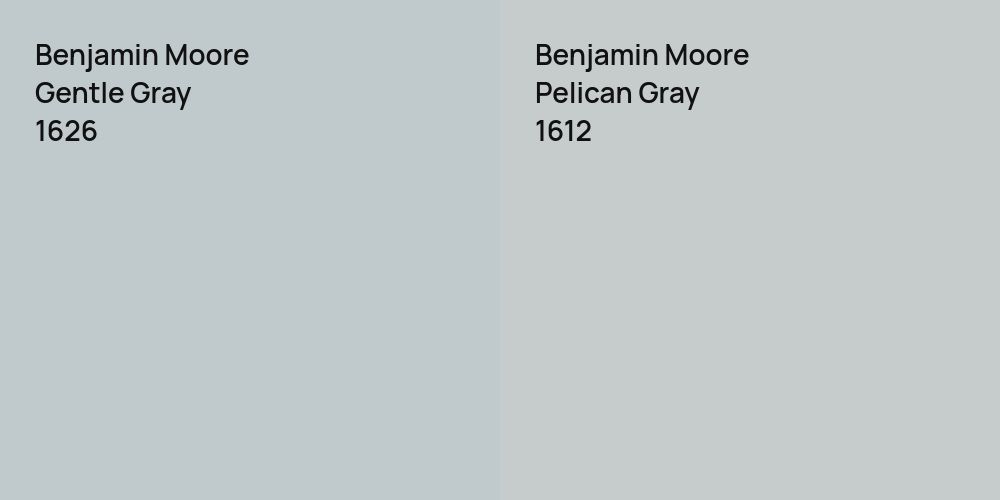 Benjamin Moore Gentle Gray vs. Benjamin Moore Pelican Gray