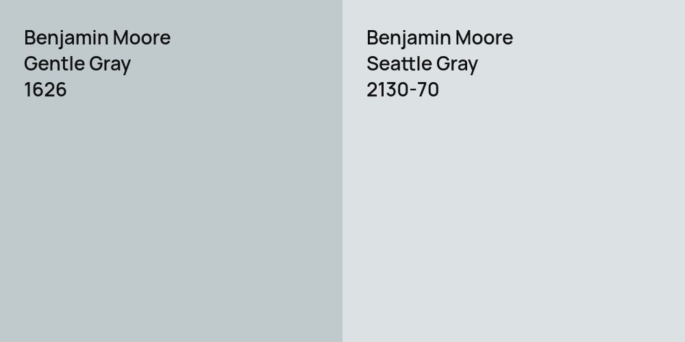 Benjamin Moore Gentle Gray vs. Benjamin Moore Seattle Gray