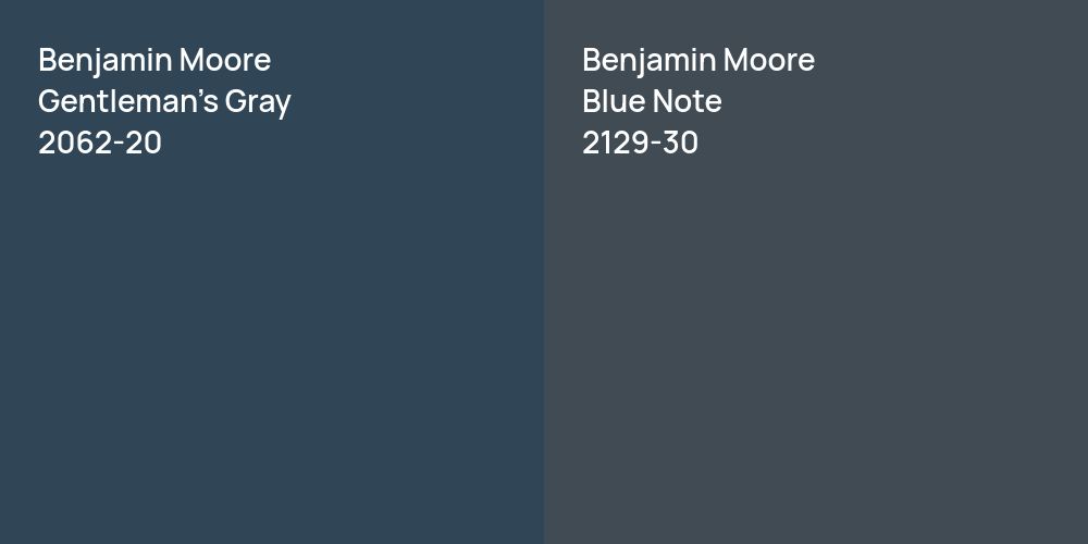 Benjamin Moore Gentleman's Gray vs. Benjamin Moore Blue Note