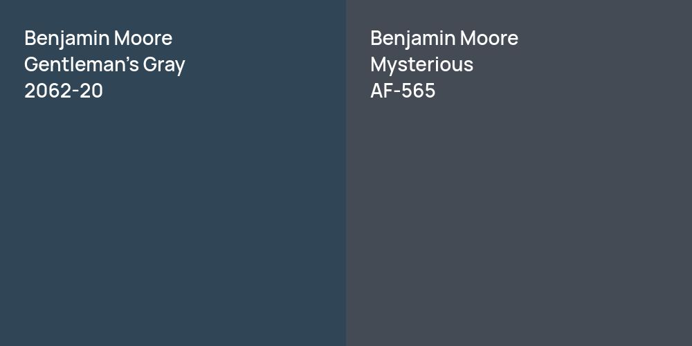 Benjamin Moore Gentleman's Gray vs. Benjamin Moore Mysterious