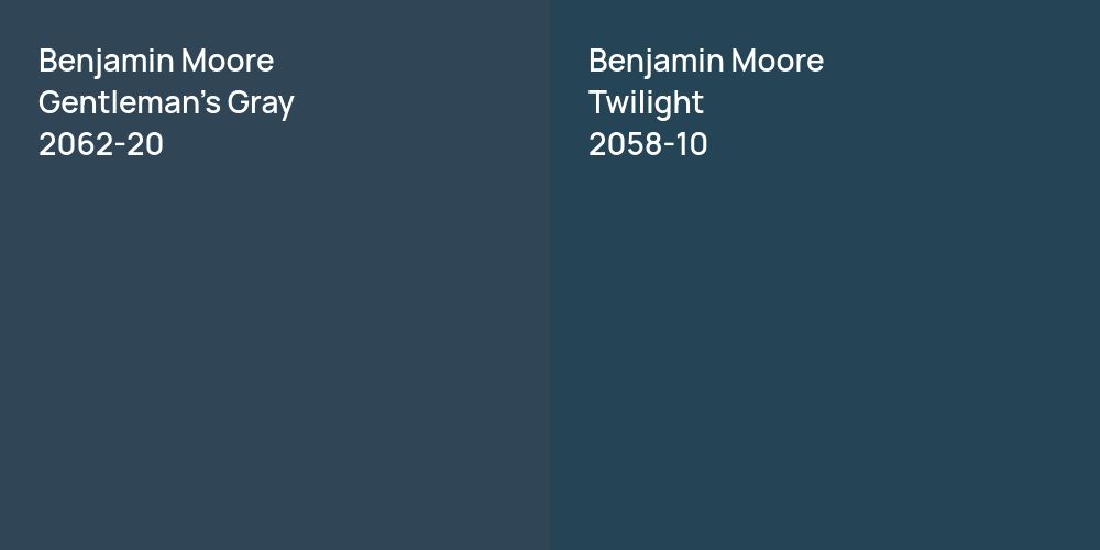 Benjamin Moore Gentleman's Gray vs. Benjamin Moore Twilight