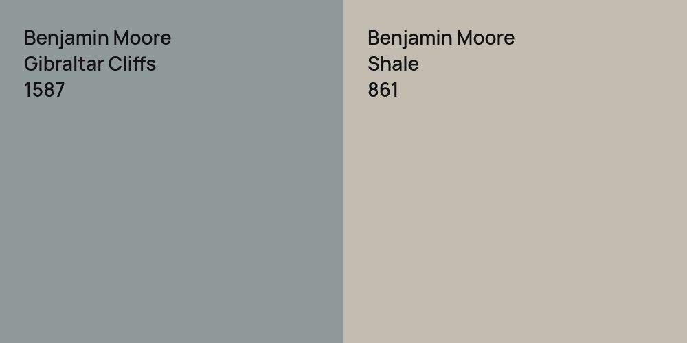 Benjamin Moore Gibraltar Cliffs vs. Benjamin Moore Shale