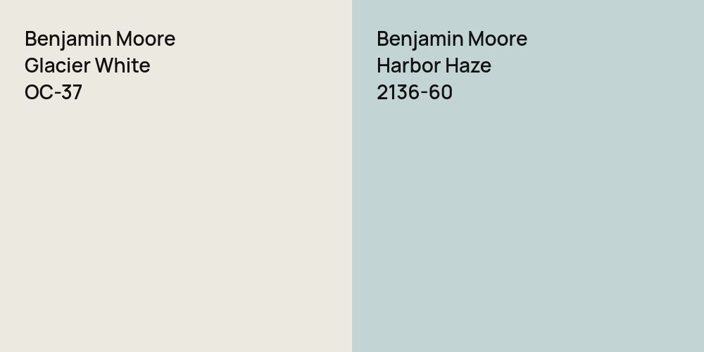 Benjamin Moore Glacier White vs. Benjamin Moore Harbor Haze