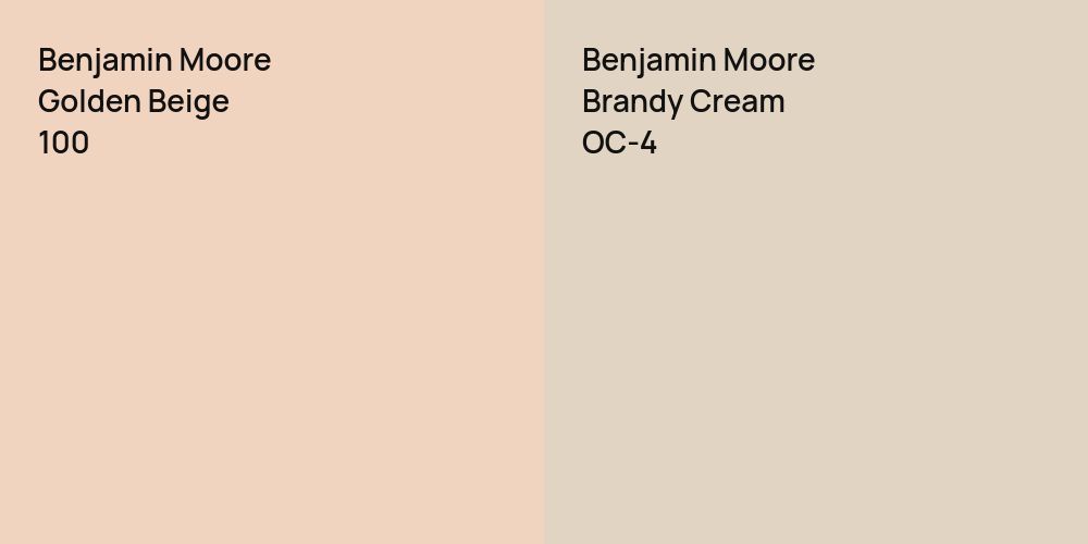 Benjamin Moore Golden Beige vs. Benjamin Moore Brandy Cream