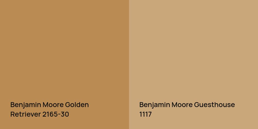 Benjamin Moore Golden Retriever vs. Benjamin Moore Guesthouse