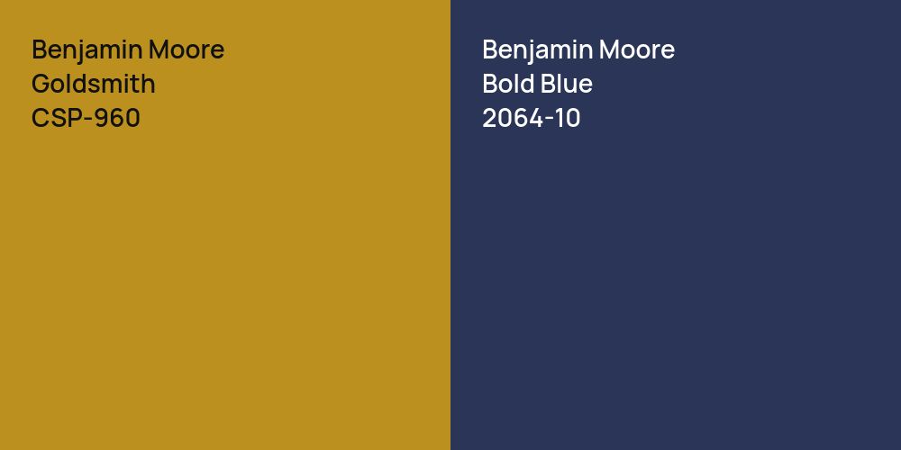 Benjamin Moore Goldsmith vs. Benjamin Moore Bold Blue