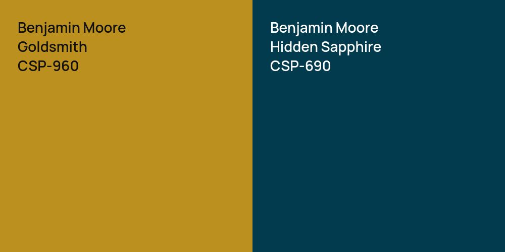 Benjamin Moore Goldsmith vs. Benjamin Moore Hidden Sapphire