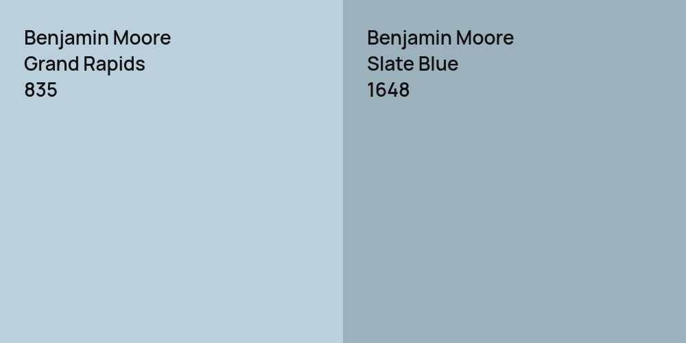 Benjamin Moore Grand Rapids vs. Benjamin Moore Slate Blue