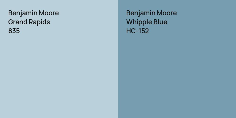 Benjamin Moore Grand Rapids vs. Benjamin Moore Whipple Blue