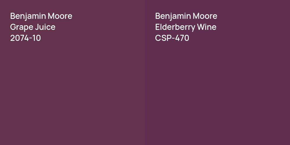 Benjamin Moore Grape Juice vs. Benjamin Moore Elderberry Wine