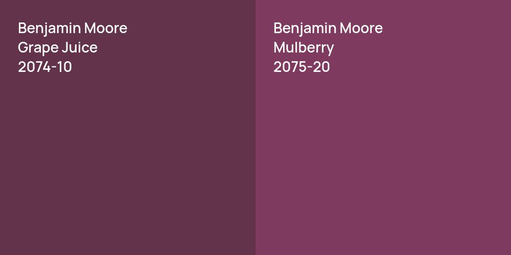 Benjamin Moore Grape Juice vs. Benjamin Moore Mulberry