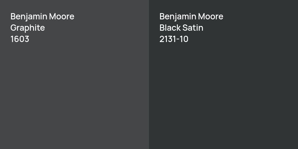 Benjamin Moore Graphite vs. Benjamin Moore Black Satin