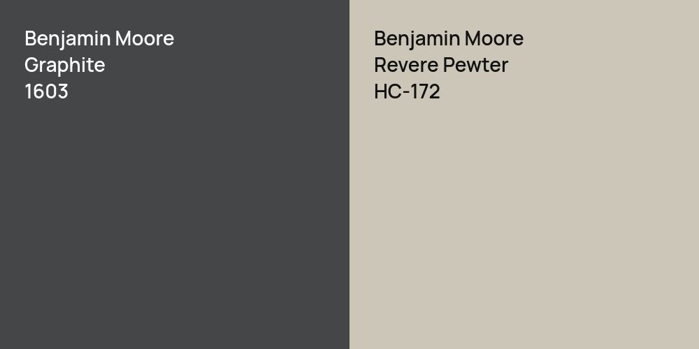 Benjamin Moore Graphite vs. Benjamin Moore Revere Pewter