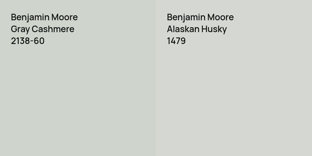 Benjamin Moore Gray Cashmere vs. Benjamin Moore Alaskan Husky