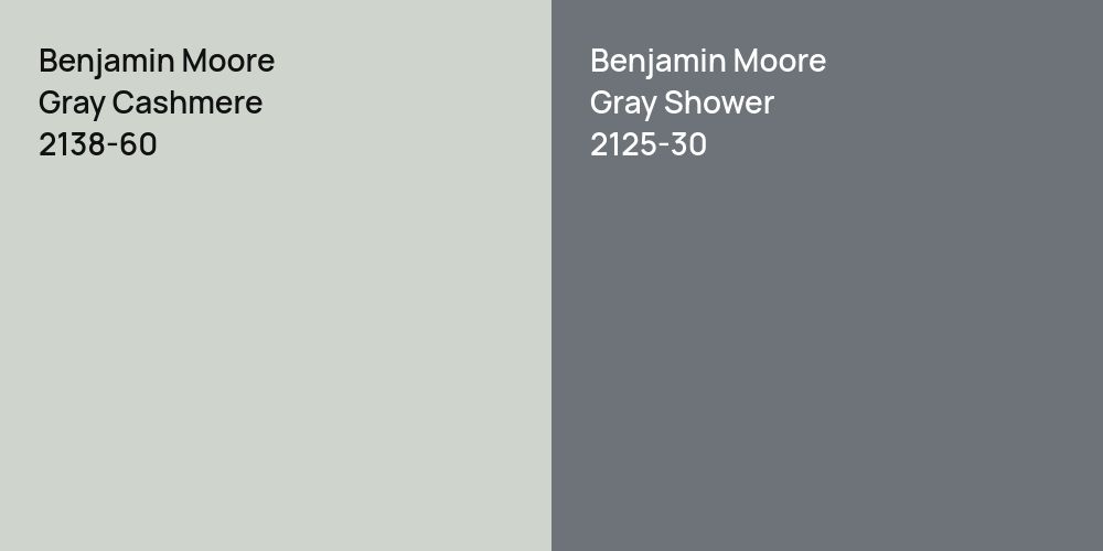 Benjamin Moore Gray Cashmere vs. Benjamin Moore Gray Shower