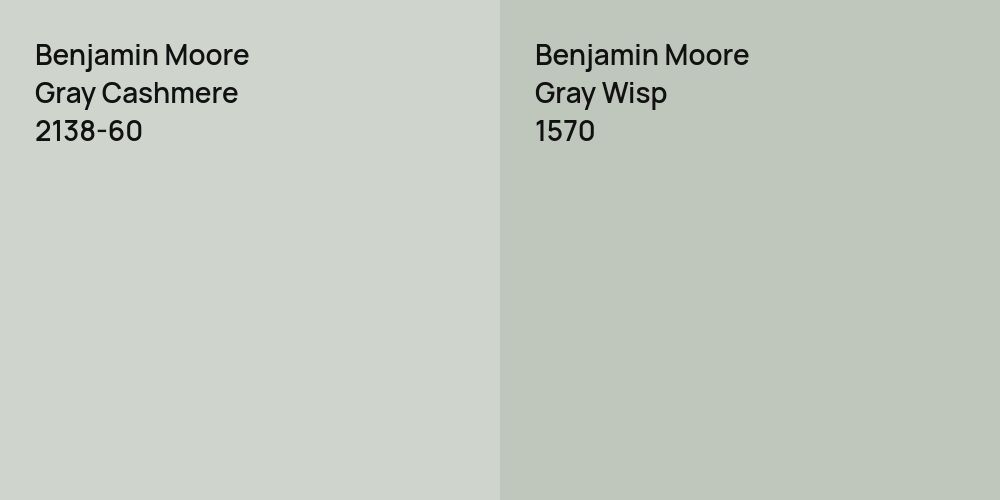 Benjamin Moore Gray Cashmere vs. Benjamin Moore Gray Wisp