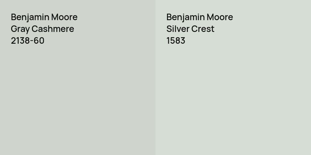 Benjamin Moore Gray Cashmere vs. Benjamin Moore Silver Crest