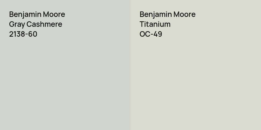 Benjamin Moore Gray Cashmere vs. Benjamin Moore Titanium