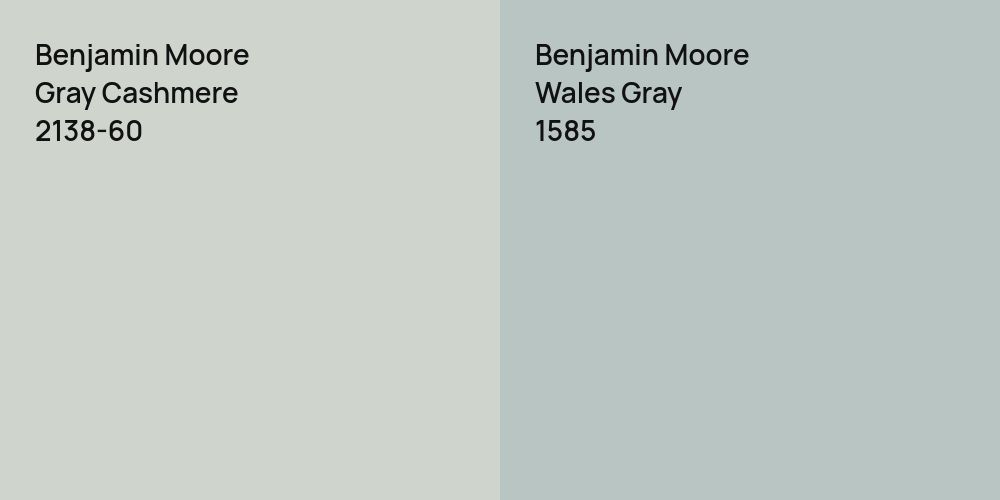 Benjamin Moore Gray Cashmere vs. Benjamin Moore Wales Gray