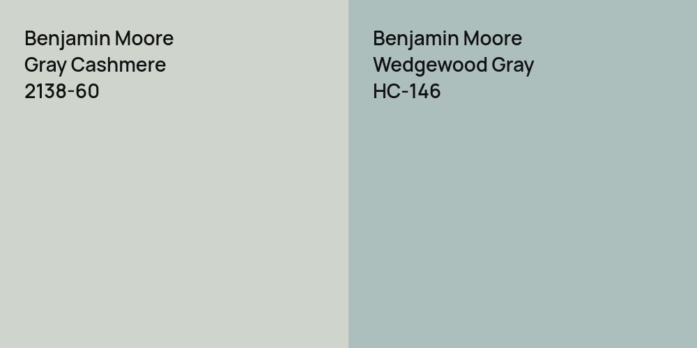 Benjamin Moore Gray Cashmere vs. Benjamin Moore Wedgewood Gray