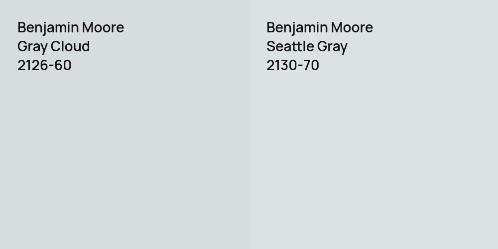 Benjamin Moore Gray Cloud vs. Benjamin Moore Seattle Gray