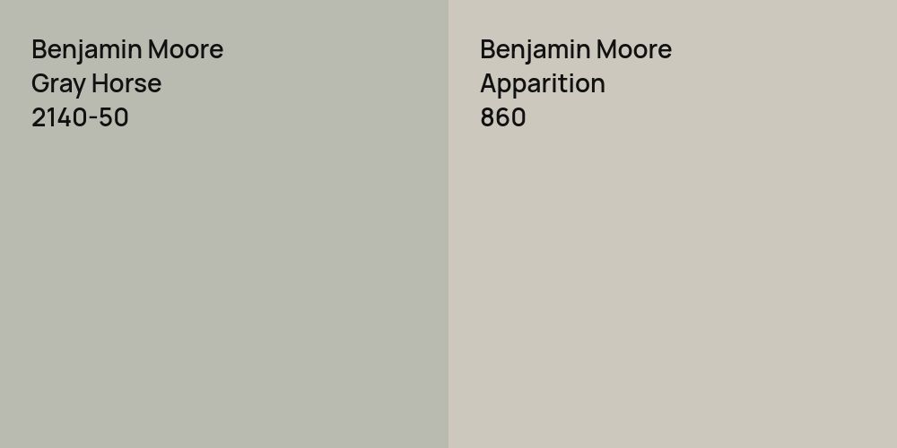 Benjamin Moore Gray Horse vs. Benjamin Moore Apparition