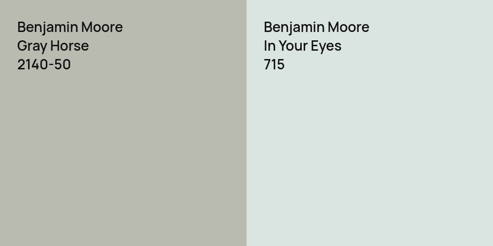 Benjamin Moore Gray Horse vs. Benjamin Moore In Your Eyes