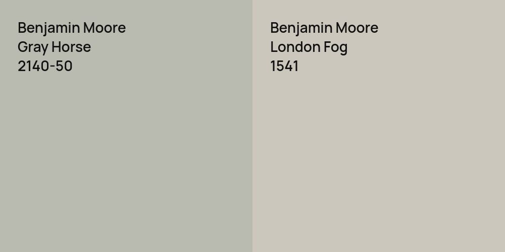 Benjamin Moore Gray Horse vs. Benjamin Moore London Fog