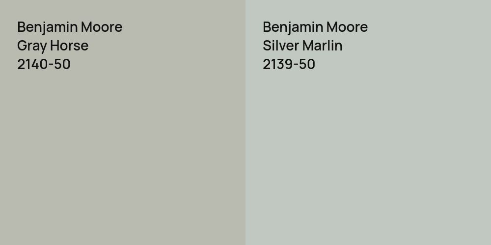 Benjamin Moore Gray Horse vs. Benjamin Moore Silver Marlin